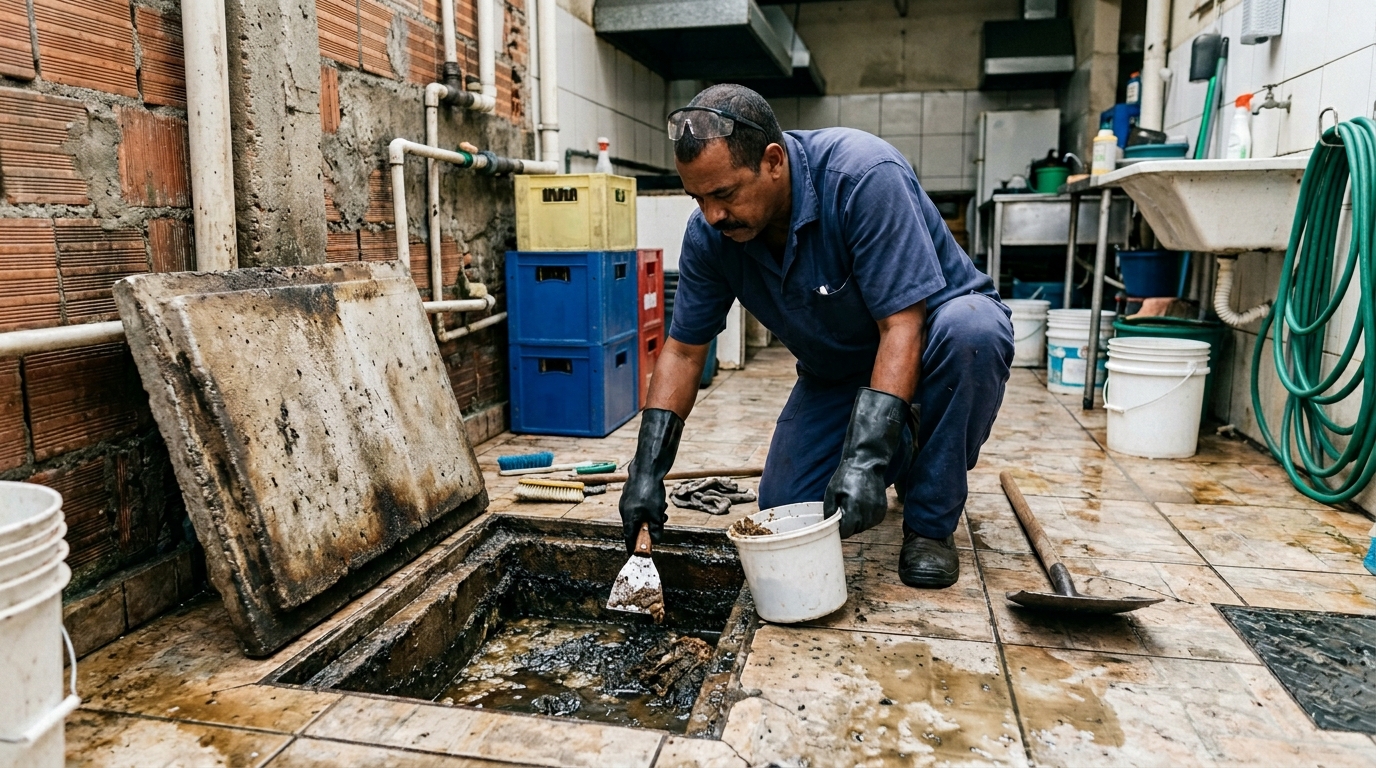 Esvaziamento de Caixa de Gordura em Belo Horizonte‑MG